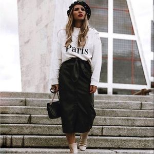 NWT H&M À Paris Gold Button Sweatshirt